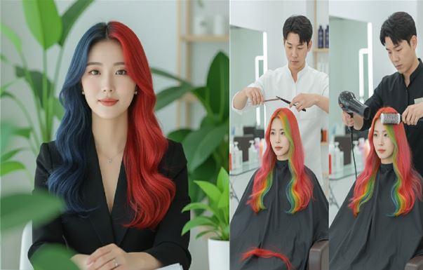 헤어 염색방실무(컬러링/커트/드라이)